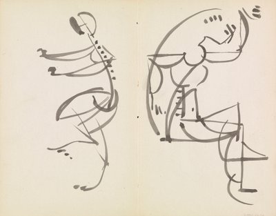 Két ábratanulmány alkotó: Henri Gaudier-Brzeska