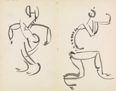 Két ábratanulmány alkotó: Henri Gaudier-Brzeska