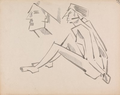 Két ábratanulmány alkotó: Henri Gaudier-Brzeska