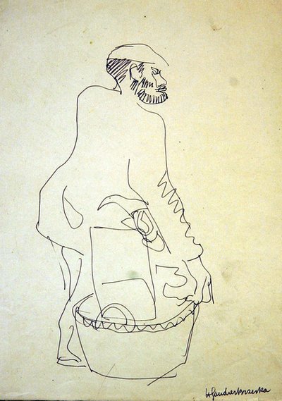 Whitechapel zsidó használtcikkeket árul alkotó: Henri Gaudier-Brzeska
