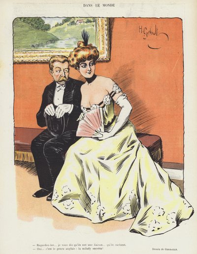 Illusztráció a Le Rire-hez (színes litó) alkotó: Henri Gerbault