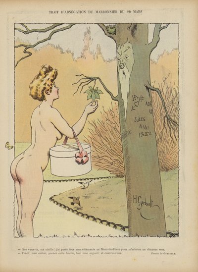 Illusztráció a Le Rire-hez (színes litó) alkotó: Henri Gerbault
