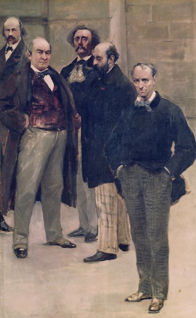 „Az évszázad története” körkép töredéke, irodalmárok portréival, 1889 alkotó: Henri Gervex