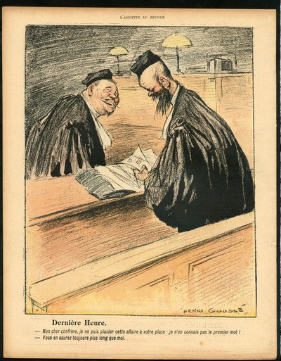 A vajtányér, szatirikus színben alkotó: Henri Gousse