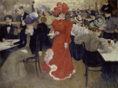 A párizsi Café dHarcourtban alkotó: Henri Jacques Edouard Evenepoel