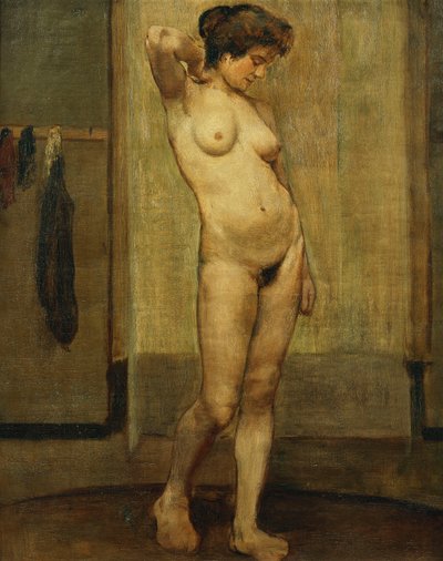álló akt; Most debout, alkotó: Henri Jacques Edouard Evenepoel