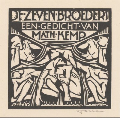 A hét testvér (eredeti cím a tárgyon) alkotó: Henri Jonas (signed by artist)