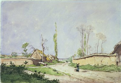 No.1534 A Village Road, Oiseme, 1888 alkotó: Henri-Joseph Harpignies