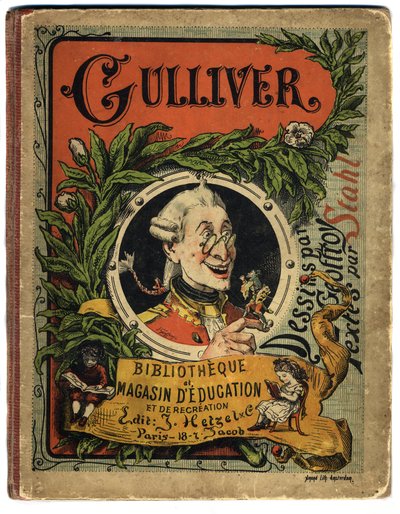 Lemuel Gulliver portréja. Borító a „Gulliver utazásai” című művéhez, Jonathan Swift (1667-1745) alkotó: Henri Jules Jean Geoffroy