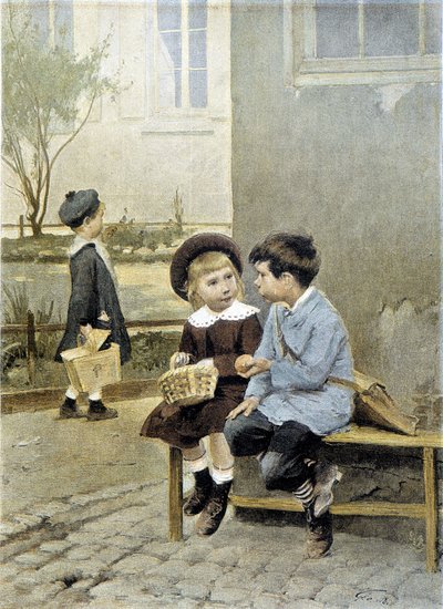 Iskola: ingyenes csere - Geoffroy alkotó: Henri Jules Jean Geoffroy