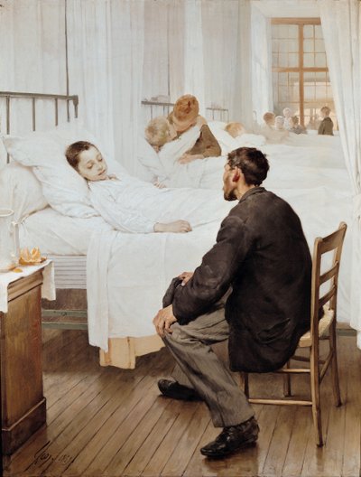 Látogatói nap a kórházban, 1889 alkotó: Henri Jules Jean Geoffroy