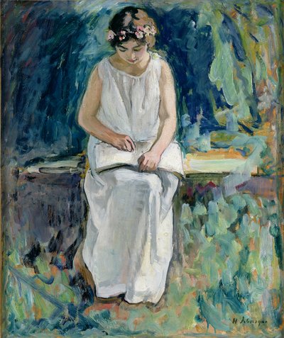 Olvasó lány alkotó: Henri Lebasque