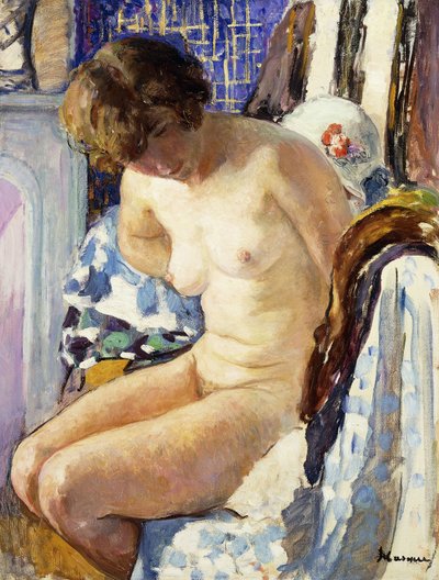Ülő akt; Nu Assise, alkotó: Henri Lebasque