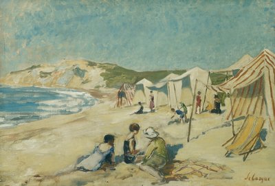 A Pointe St. Gildas-i strand; A Pointe St Gildas-i tengerpart, 1920 körül alkotó: Henri Lebasque