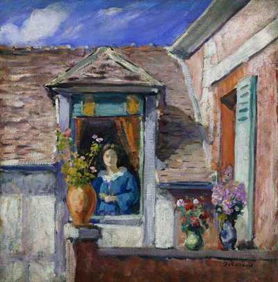Nő az ablaknál; Femme a la Fenetre, alkotó: Henri Lebasque