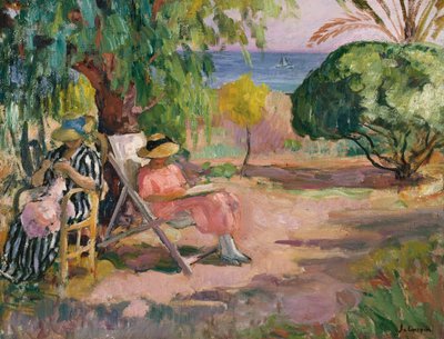 Női varrás (olaj, vászon) alkotó: Henri Lebasque
