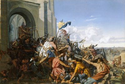 Robert le Fort halála a brissarthe-i csatában, 866 alkotó: Henri Lehmann