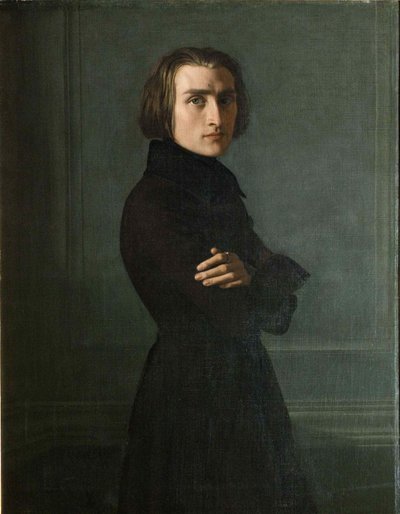 Liszt Ferenc zeneszerző portréja 1811-1886, 1839. alkotó: Henri Lehmann