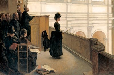 Próba a kórus padlásán (olaj, vászon) alkotó: Henri Lerolle