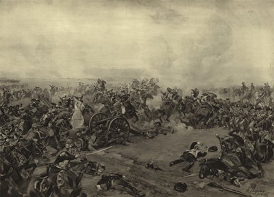 Waterloo-i csata, 1815 (mélynyomás) alkotó: Henri Louis Dupray