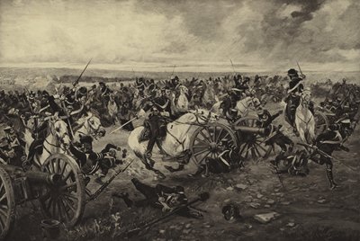 Waterloo-i csata, 1815 (mélynyomás) alkotó: Henri Louis Dupray
