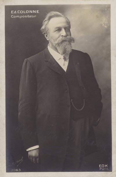 Edouard Colonne, francia karmester és hegedűművész (1838-1910) (fekete-fehér fotó) alkotó: Henri Manuel