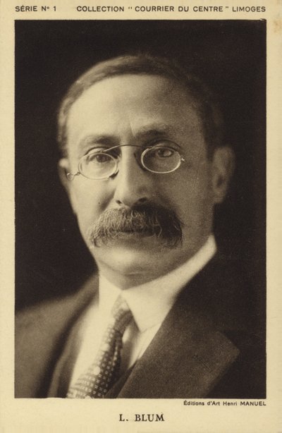 Leon Blum, 1930-as évek (fekete-fehér fotó) alkotó: Henri Manuel