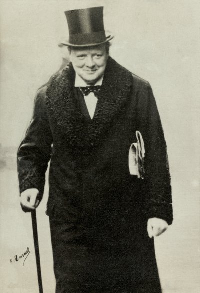 Winston Churchill portréja (fénykép) alkotó: Henri Manuel