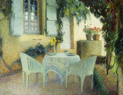 A kastély terasza Marquayrolban, alkotó: Henri Martin