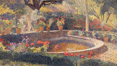 A központi tó a Marquayrol Parkban (olaj, vászon) alkotó: Henri Martin