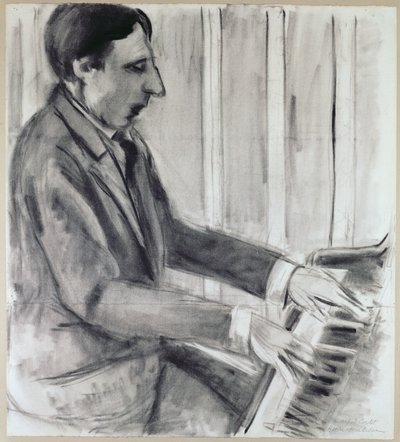 Alfred Cortot (toll, tinta és akvarell) alkotó: Henri Matisse