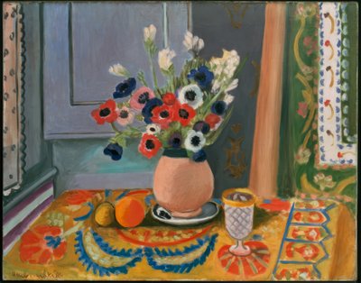 Anemónák agyagvázában alkotó: Henri Matisse