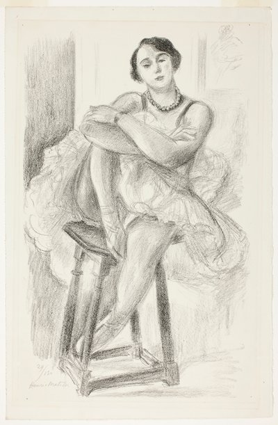 Széken ülő táncosnő, a Tíz táncosnőből alkotó: Henri Matisse
