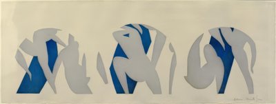A tánc, szürke, kék, fehér alkotó: Henri Matisse