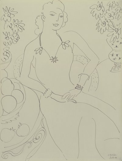 Rajz egy ülő nő alkotó: Henri Matisse
