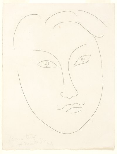 Egy fiatal fiú arca alkotó: Henri Matisse