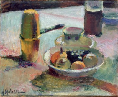 Gyümölcs és kávéskanna, 1898 körüli (olaj, vászon) alkotó: Henri Matisse
