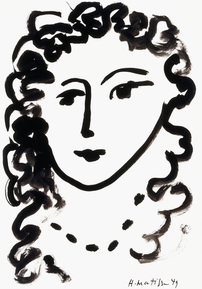 Egy nő feje alkotó: Henri Matisse