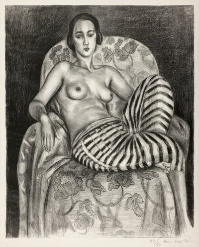 Nagy Odaliszk csíkos pantallóban alkotó: Henri Matisse