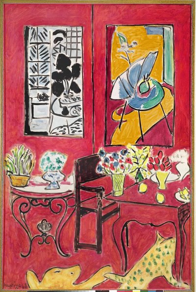 Nagy piros belső tér alkotó: Henri Matisse