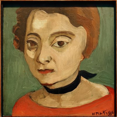 Marguerite fekete bársony nyaklánccal alkotó: Henri Matisse