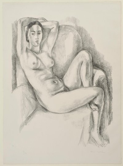 Akt kék párnával alkotó: Henri Matisse