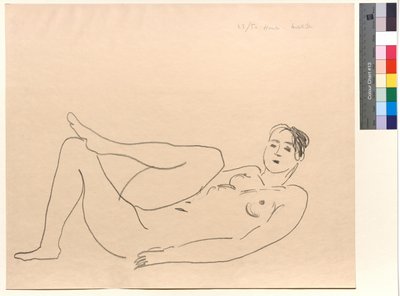 Fekvő akt, behajlított láb: Lábtanulmány alkotó: Henri Matisse
