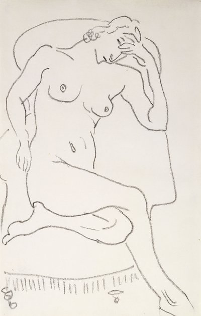 Akt nő karosszékben, 1922-24 körül (ceruza, papír) alkotó: Henri Matisse
