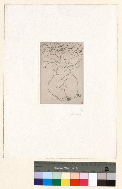 Ülő keleti nő, fátyollal a fején alkotó: Henri Matisse