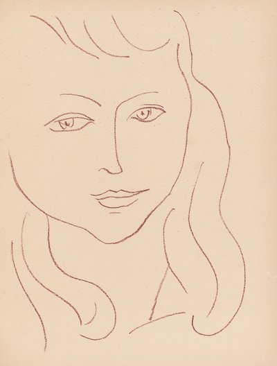 Tányér a "Visages"-ből alkotó: Henri Matisse