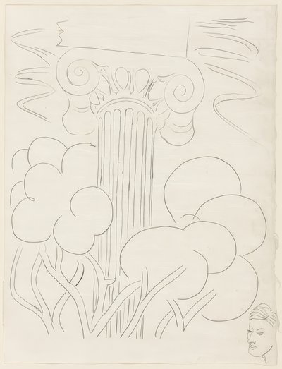 Több szonett: "A la nue accablante...", 29. tábla a Poesies de Mallarmé-ból. alkotó: Henri Matisse