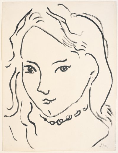Marguerite portréja, 1906-1907 körül (ecset és tus, papír) alkotó: Henri Matisse
