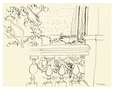 Tengerre néző kilátás Tahitin alkotó: Henri Matisse