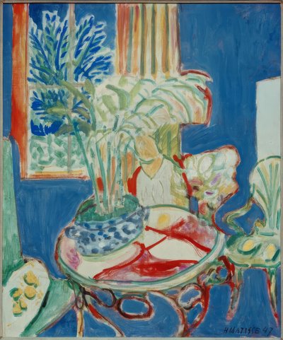 Kis belső tér kék színben alkotó: Henri Matisse
